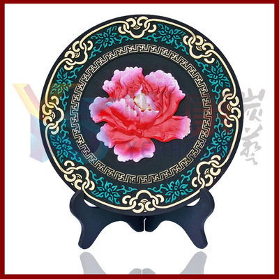 炭雕圓盤(pán)擺件 廠(chǎng)家直供，全年抄底價(jià)定制禮品優(yōu)選